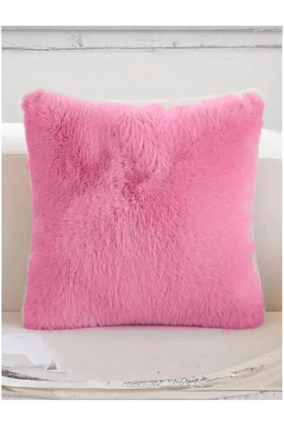 MoMMe PELUŞ FERMUARLI DOLGULU KIRLENT 45X45 CM PEMBE