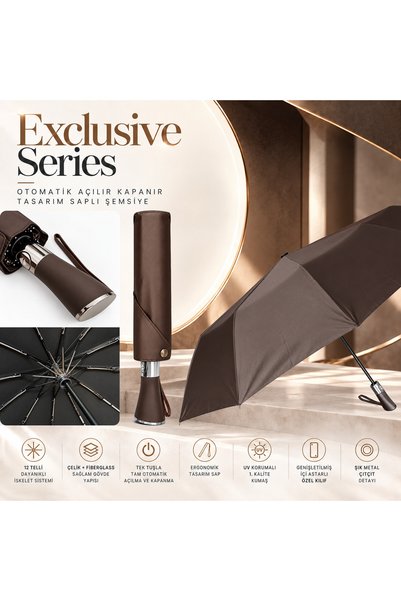 AVENTUS Exclusive Series - Otomatik Açılır Kapanır Tasarım Saplı 12 Telli Şem...