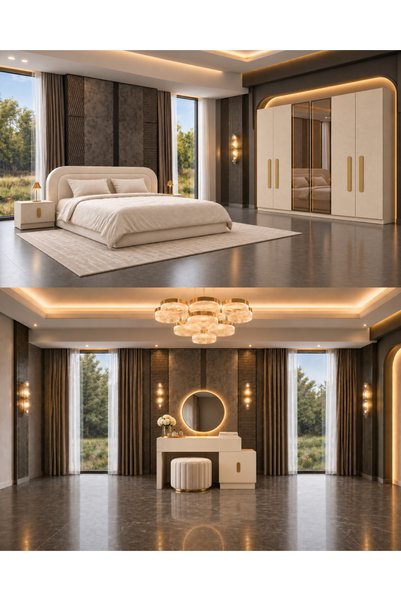 inegölmobilyası Dolce Yatak Odası Takımı MDF & Baza Hediyeli !