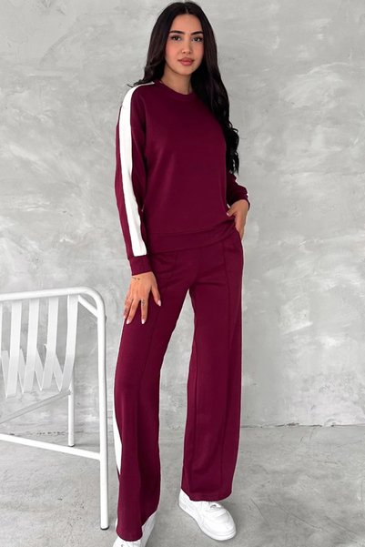 fiolin Set trening din material modal cu dungi laterale