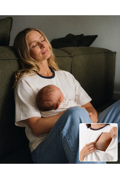 maternel Breastfeeding Top with Hidden Zipper - Wide Fit
