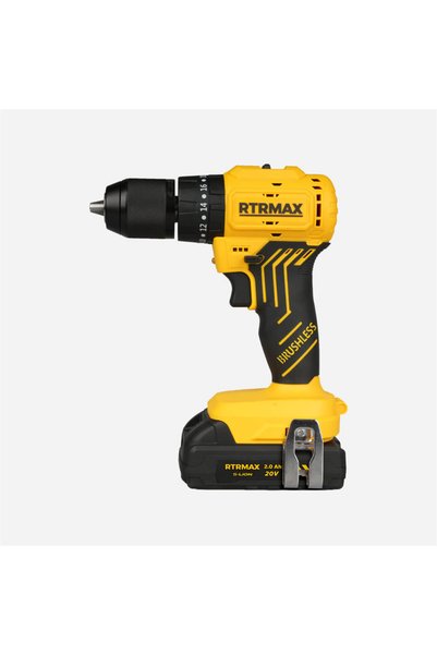 Rtrmax KÖMÜRSÜZ AKÜLÜ DARBELİ MATKAP 54NM 20V 2x2.0 AH AKÜ S-LION - RTS5012