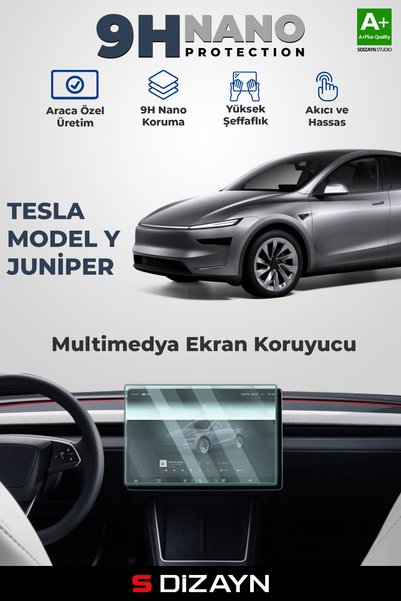 S Dizayn S-Dizayn Tesla Model Y Jüniper ile Uyumlu 15 İnç 9H Nano Multimedya ...