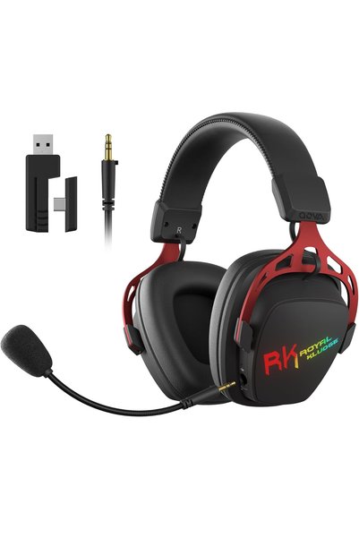 ROYAL KLUDGE Căști fără fir pentru jocuri RK Royal Kludge, Bluetooth 5.3 + 2,...