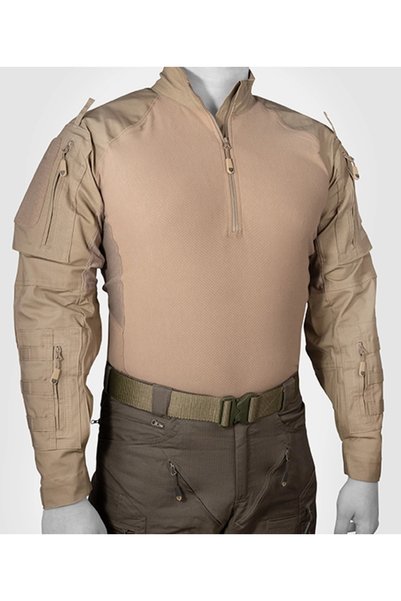 Mudeir Tshirt Operasyon Uraz Kayote Brown Taktik Tişört Operasyon Combat Outd...
