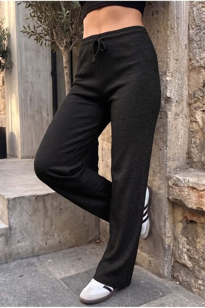 Teenage Millionaire Kadın Siyah Fitilli Kaşkorse İspanyol Paça Kuşgözü Detayl...