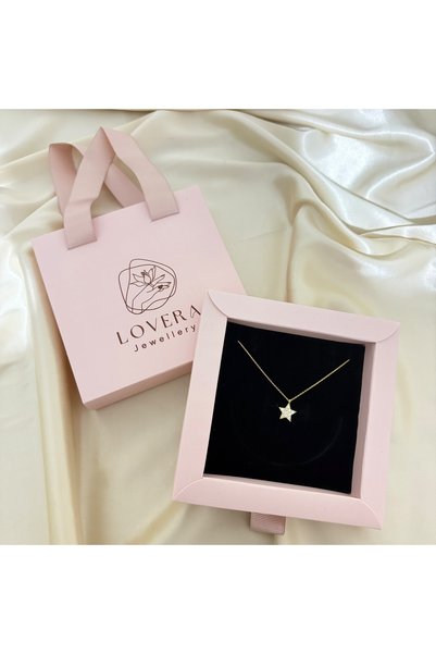Lovera Jewellery 925 Ayar Gümüş Çantalı Hediye Kutulu Sertifikalı 14K Gold Re...