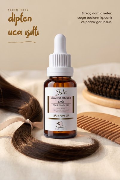Tala Siyah Sarımsak Yağı %100 Saf ve Doğal Soğuk Sıkım 20 Ml