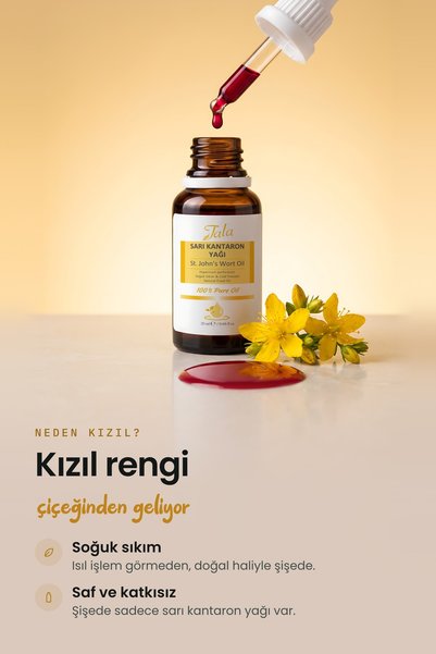 Tala Sarı Kantaron Yağı %100 Saf Ve Doğal Soğuk Sıkım 20 Ml