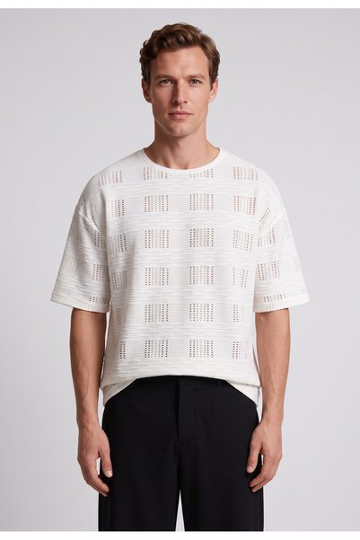 S13 Store Pulover negru supradimensionat din tricotaj