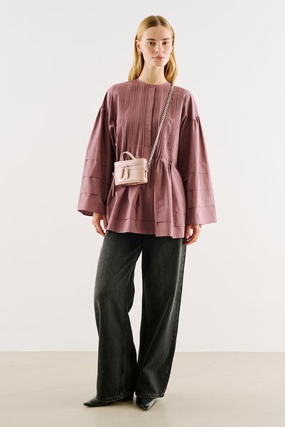 Manuka Nervür Detailled Belted Tunic Gülkurusu