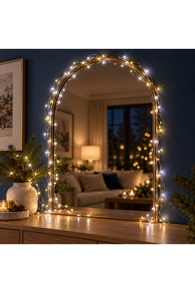 OEM Instalatie lumina decorativa cu 100 LED-uri, 5m, cu alimentare pe baterii...