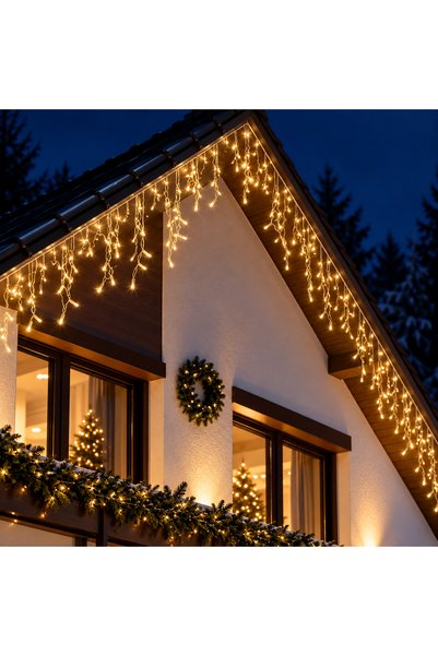 OEM Ghirlanda luminoasa tip perdea 300 LED-uri, 12m, pentru interior/exterior...