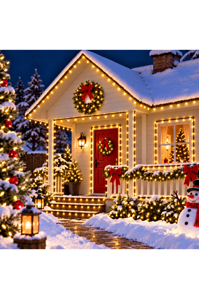 OEM Instalatie lumini de exterior pentru gradina, 9 metri, 120 LED-uri, cu ba...