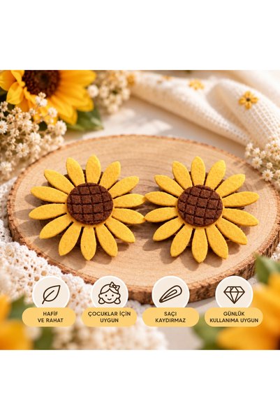MİO BAMBİNO Sunflower Buckled Hair Clips (2 pieces)