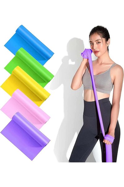 Generic 5 PCS Resistance Exercise Band, Elastic Fitness Bands for Strength Tr...