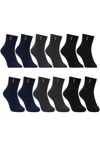 WomanAndKids Night Men's Socks 12-Pack Seamless Towel Socks |   Medium Cone, ...
