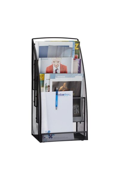 Relaxdays Metal Mesh Magazine Rack
