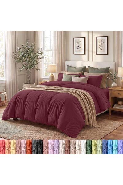 Generic Duvet Cover Queen Size Set - 1 Duvet Cover with 2 Pillow Shams - 3 Pi...