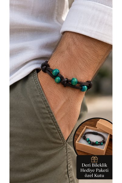 HER ŞEY NOTA www.herseynota.com Neruvon Mirqeta Black Leather Men's Bracelet ...