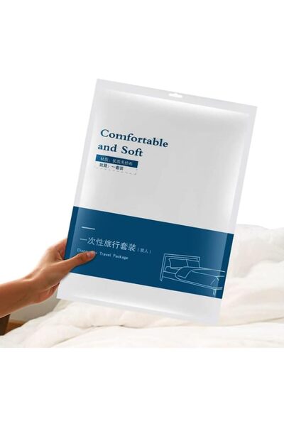 Generic Portable Travel Disposable Set - 3-Piece Bedding Sheets for Hotels an...