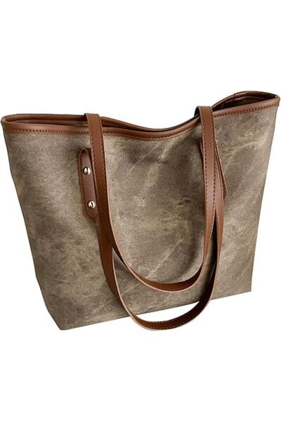Generic PU Leather Tote Bag, Quilted Handbag with Spacious Interior, Soft Eas...