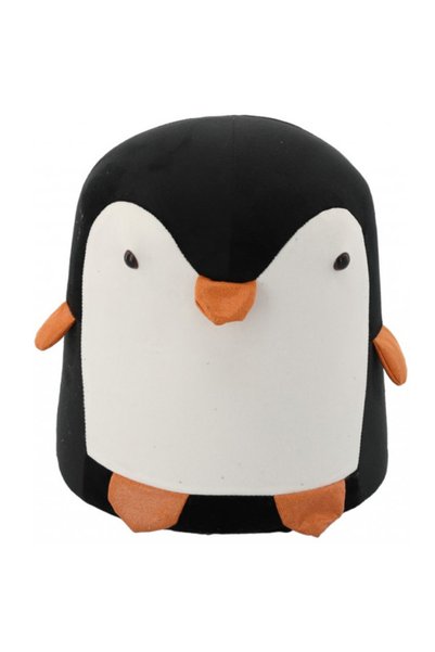 OEM Taburet pentru copii, 28x34 cm, maxim 50 kg, model pinguin negru
