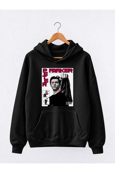 Vordevia Premium Oversized Hooded 3-Ply Cotton Sweatshirt with Peter Parker P...