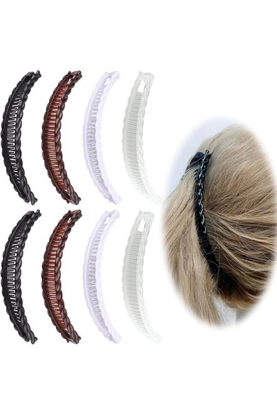 Generic 8 PCS Banana Clip, Vintage Clincher Combs, Hair Clamp for Women, Retr...