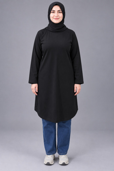 arakan Women's Modest Long Tunic with Pockets, Crew Neck, Long Sleeves, Relax...
