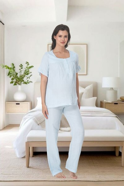 Generic Brand VENERA Muslin Maternity and Postpartum Pajama Set