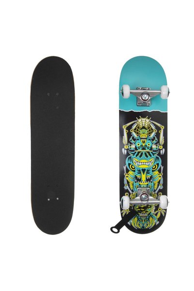 CATIANO Skateboard din Aluminiu cu Model Figurine Verzi 78x20cm
