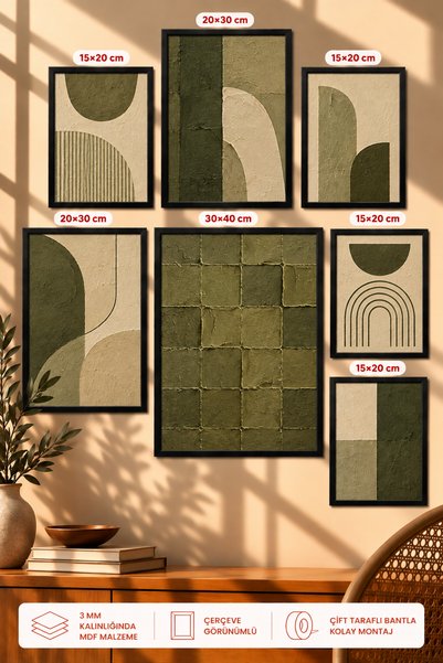 UNT 7-Piece Frame-Looking Modern Painting Set |   Retro & Pop Art |   Living ...