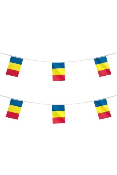 CATIANO Ghirlanda cu Steaguri Romania 6m