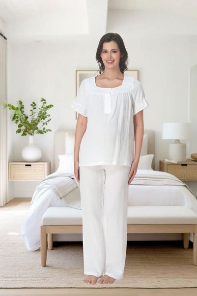 Generic Brand VENERA Muslin Maternity and Postpartum Pajama Set