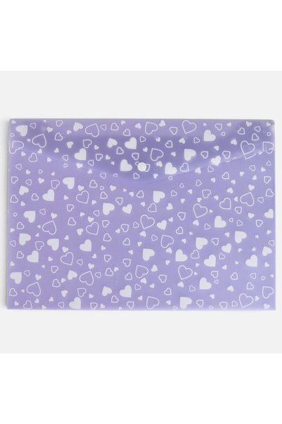 CATIANO Mapa cu Capsa Mov cu Inimi Glitter 33x23,6cm