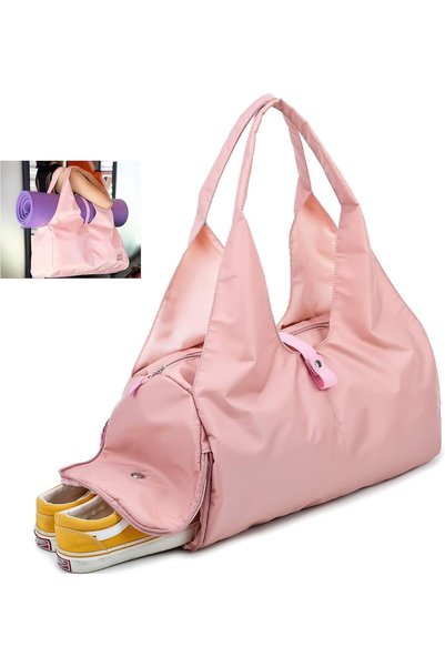 Generic Womens Yoga Gym Bag Yoga Mat Bag with Outside Elastic Mat Strap and S...