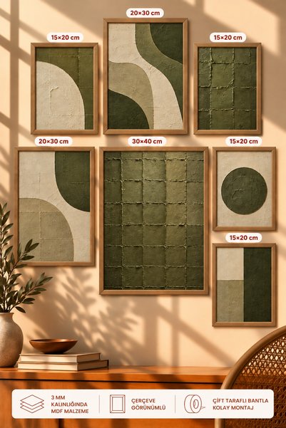 UNT 7-Piece Frame-Looking Modern Painting Set |   Retro & Pop Art |   Living ...