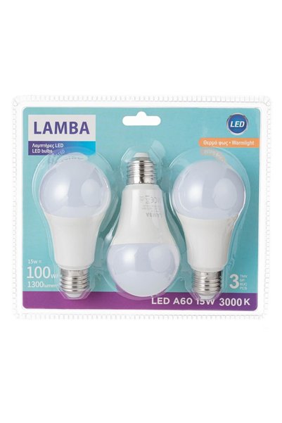 CATIANO Becuri LED E27 15W (A60) 3 bucăți - Lumina Alba