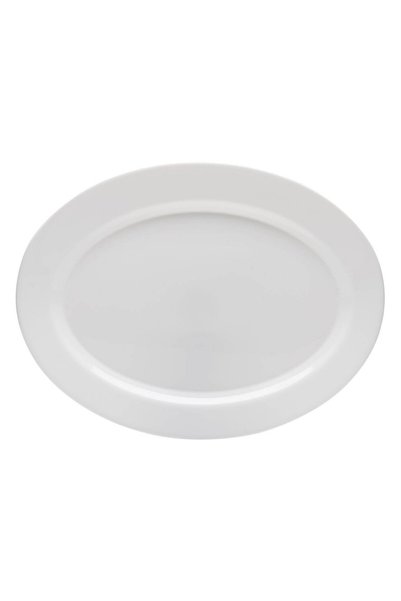 CATIANO Platou Servire Oval Alb din Opal 35.5x26.5cm