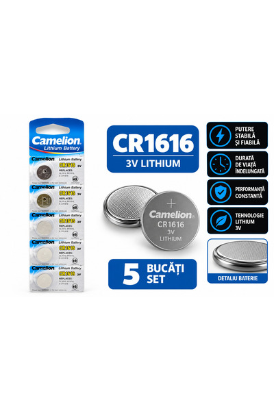 CAMELİON LI-ION CR 1616 battery, 5pcs/set