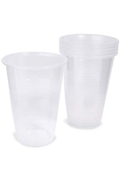 SHOPIENS Pahare 480 ml din plastic transparent set 8 bucati Shopiens®
