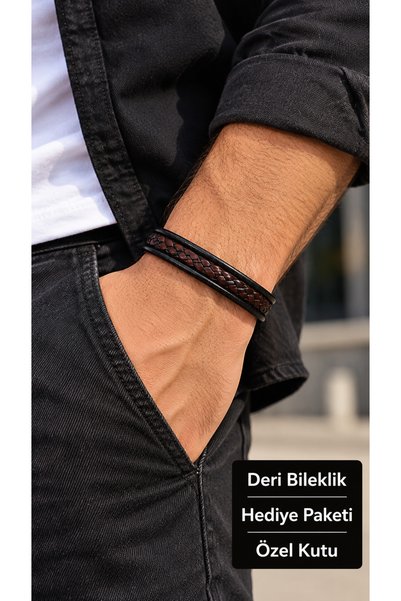 HER ŞEY NOTA www.herseynota.com Tervan Emberon Dark Brown and Black Leather M...