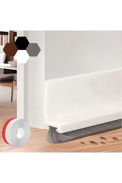 TERRIFI Door Draft Stopper with Brush for Exterior and Interior Doors, Adhesi...