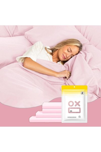 Generic Disposable Bedding Set – 4-Piece Pack (1 Bed Sheet, 1 Quilt Cover, 2 ...
