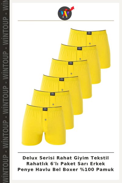Wintoup Deluxe Series Comfort Wear Textiles Comfort 6-Pack Yellow Men's Cotto...