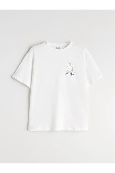 LC Waikiki Özmarka New Season Crew Neck Printed Girls' T-Shirt