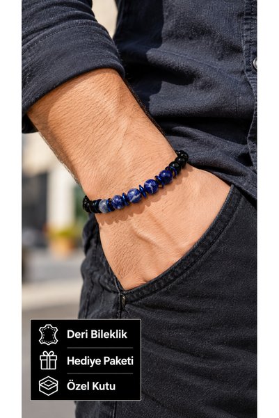 HER ŞEY NOTA www.herseynota.com Navyrel Ceyora Black and Blue Patterned Beade...