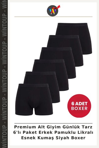 Wintoup Premium Underwear, Casual Style, 6-Pack, Men's Cotton-Lycra Stretch F...