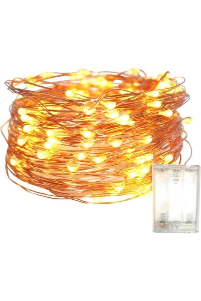 T Tersely 10m 100 LED Battery Operated Fairy String Lights Warm White